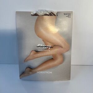 Glossy Comfort Control Top Tights Brown Taupe Size B Denier 10 Nordstrom